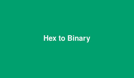 hexadecimal to binary converter online