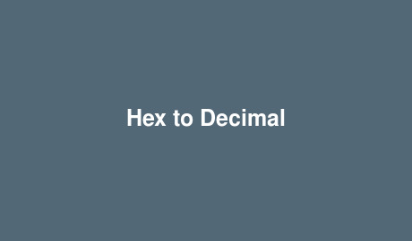 Hex to Decimal