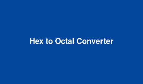 Hex to Octal Converter