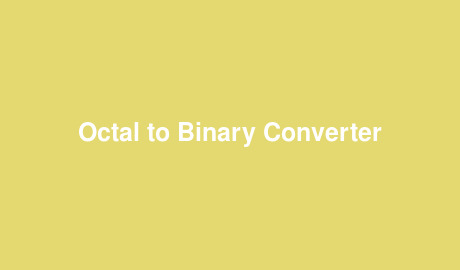 octal to binary converter online