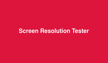 Screen Resolution Tester Htmlstrip