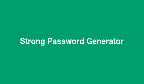 Strong Password Generator